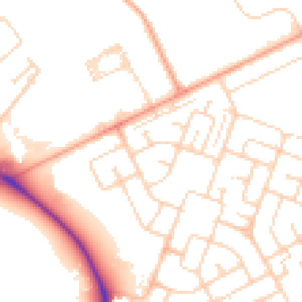 Daytime road noise heatmap for NR7 9DP
