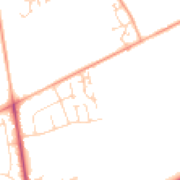 Daytime road noise heatmap for NR7 9HU