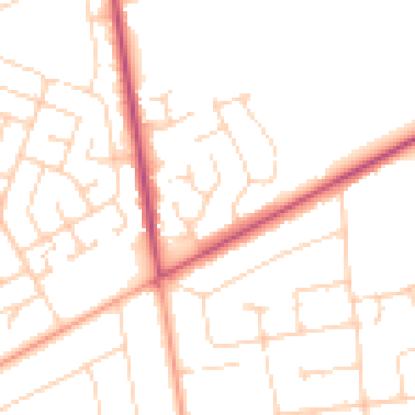 Daytime road noise heatmap for NR7 9LB