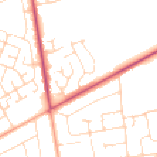 Daytime road noise heatmap for NR7 9LH