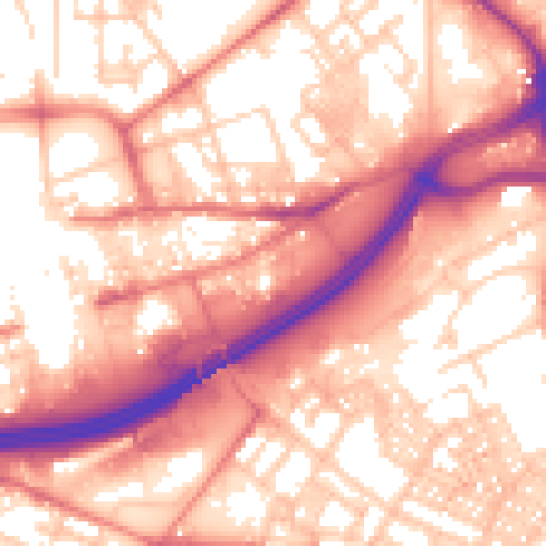 Daytime road noise heatmap for OL1 1EA