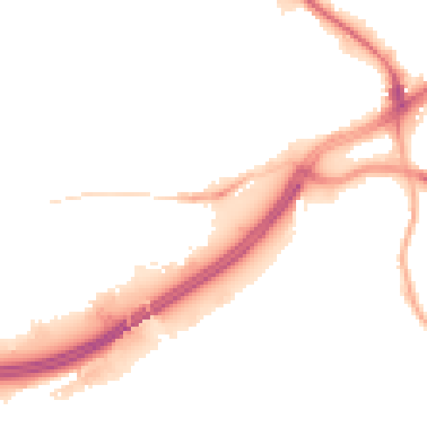 Night-time road noise heatmap for OL1 1EG