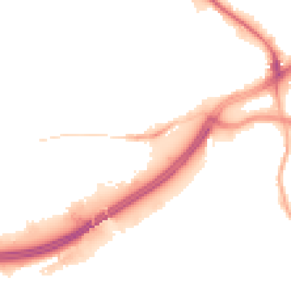 Night-time road noise heatmap for OL1 1EN