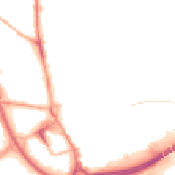 Night-time road noise heatmap for OL1 1NH