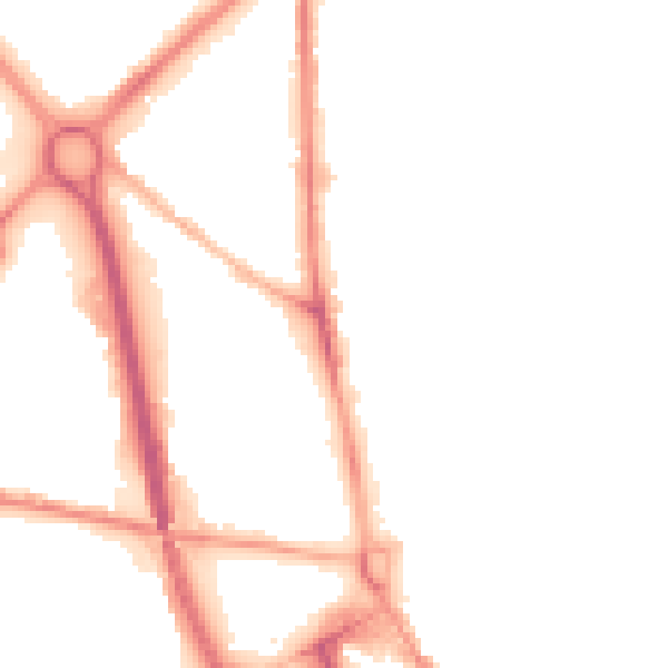 Night-time road noise heatmap for OL1 1NT
