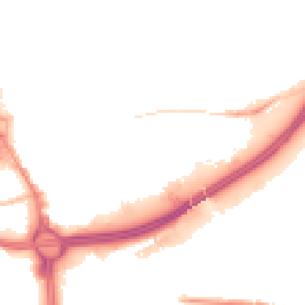 Night-time road noise heatmap for OL1 1QH
