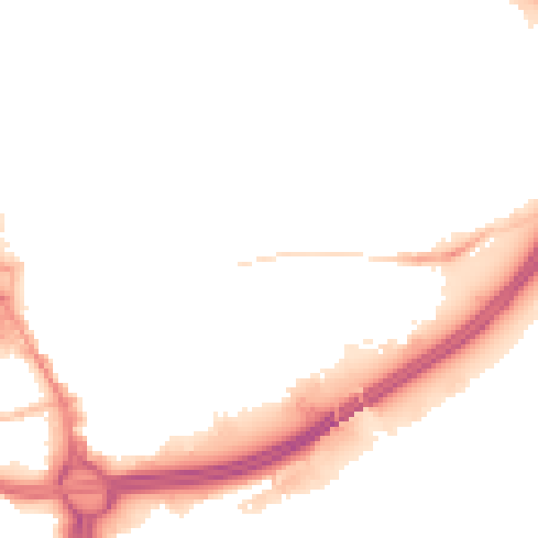 Night-time road noise heatmap for OL1 1QX