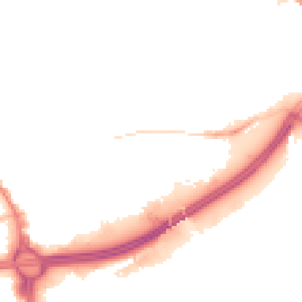 Night-time road noise heatmap for OL1 1SA