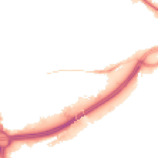 Night-time road noise heatmap for OL1 1SJ