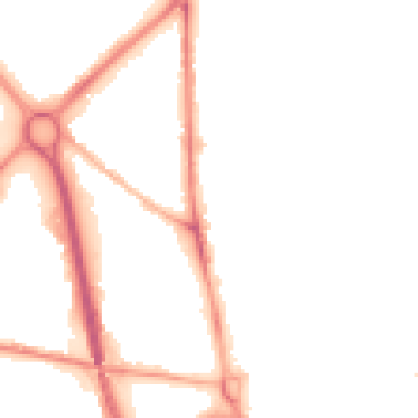 Night-time road noise heatmap for OL1 1TZ