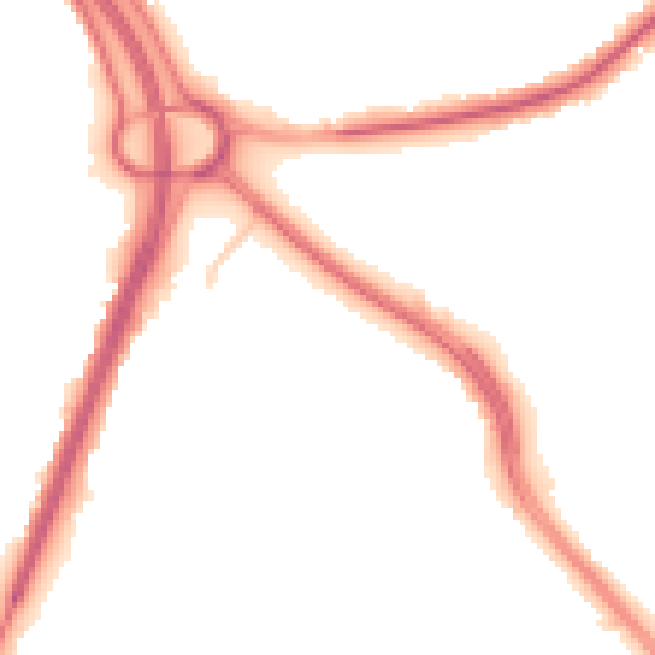 Night-time road noise heatmap for OL1 2AJ