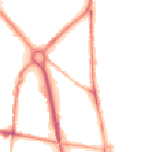 Night-time road noise heatmap for OL1 2EB