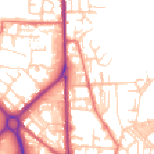 Daytime road noise heatmap for OL1 2LP