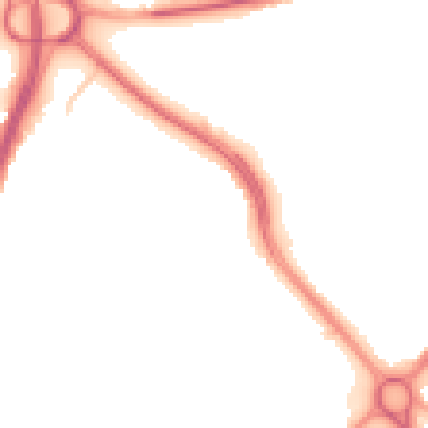 Night-time road noise heatmap for OL1 2QA