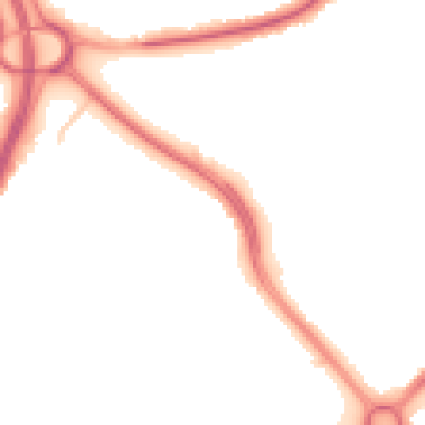 Night-time road noise heatmap for OL1 2QF