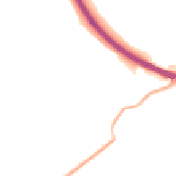 Night-time road noise heatmap for OL1 2SA