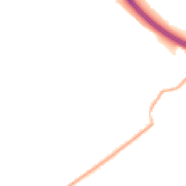Night-time road noise heatmap for OL1 2SB