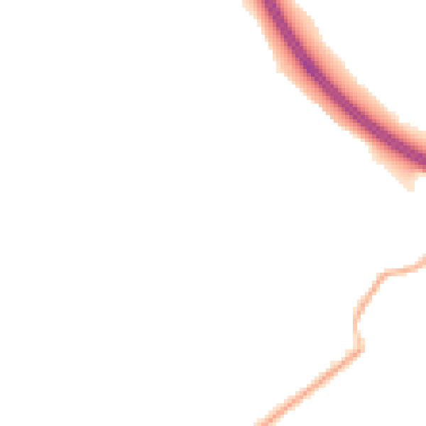 Night-time road noise heatmap for OL1 2SP