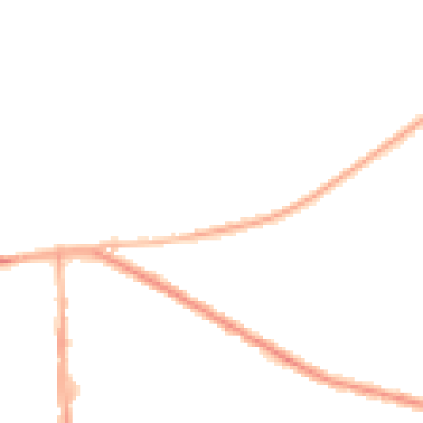 Night-time road noise heatmap for OL1 2TT