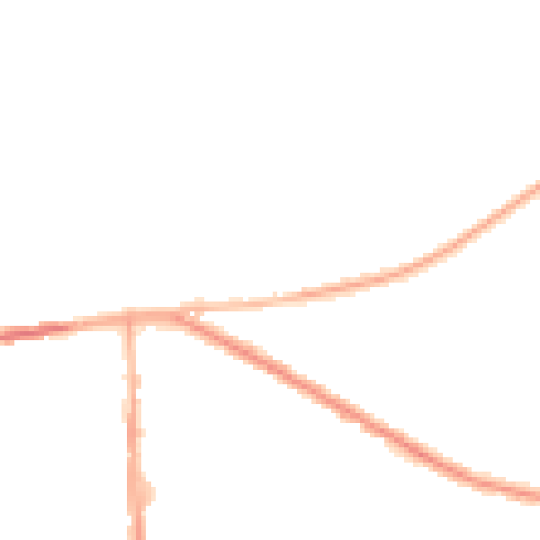 Night-time road noise heatmap for OL1 2TU