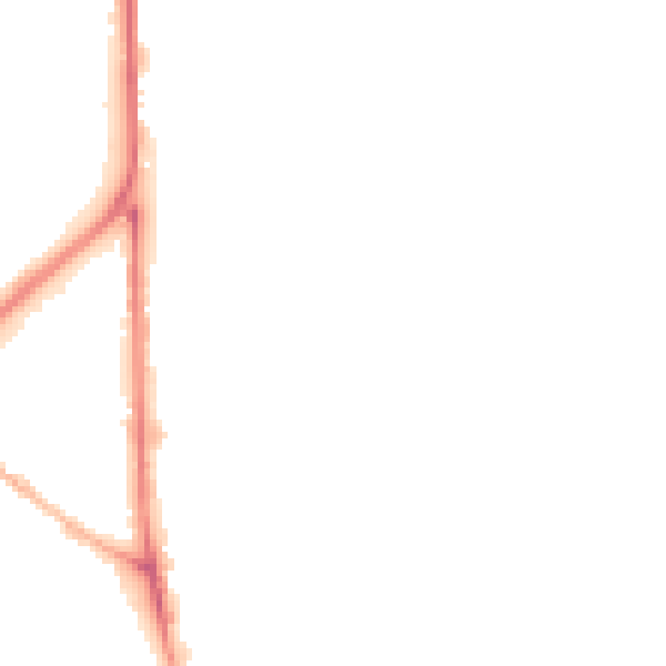 Night-time road noise heatmap for OL1 2XR