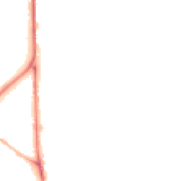 Night-time road noise heatmap for OL1 2XS