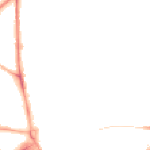 Night-time road noise heatmap for OL1 3DG