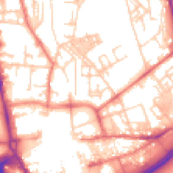 Daytime road noise heatmap for OL1 3EA
