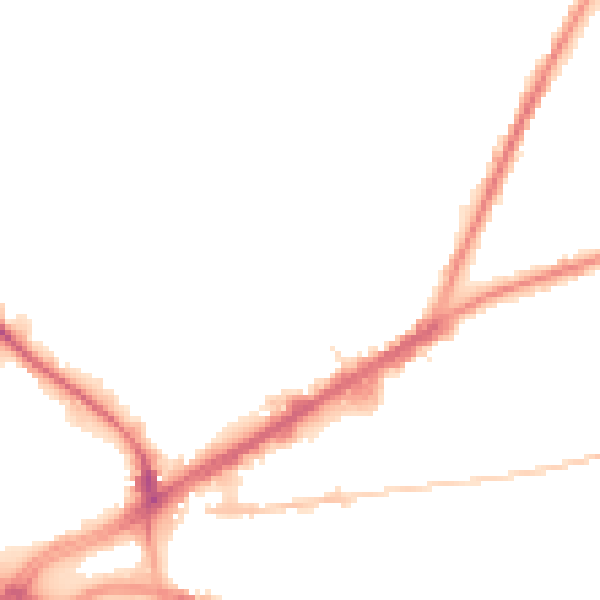 Night-time road noise heatmap for OL1 3PQ