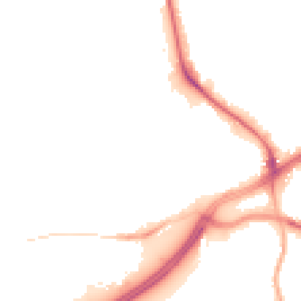Night-time road noise heatmap for OL1 3UB