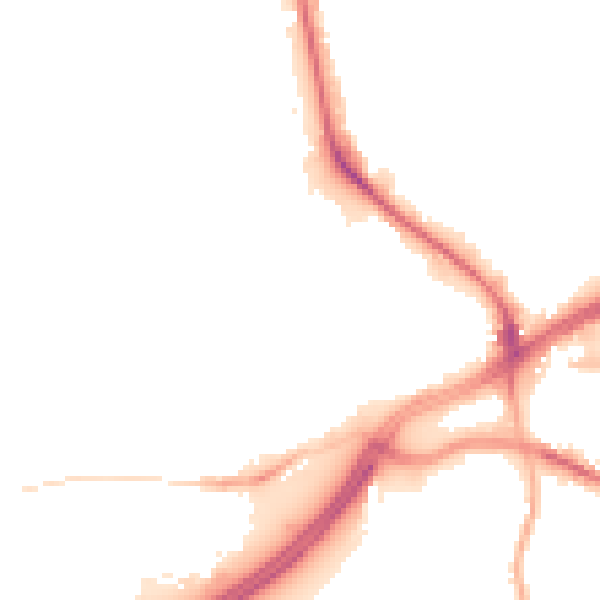 Night-time road noise heatmap for OL1 3UF