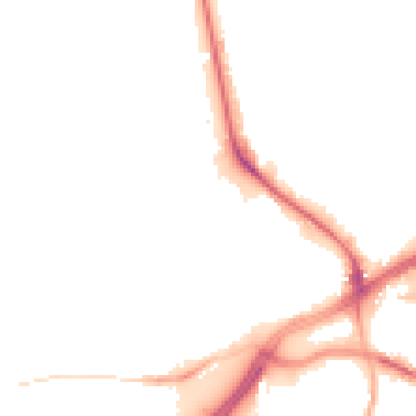 Night-time road noise heatmap for OL1 3UX