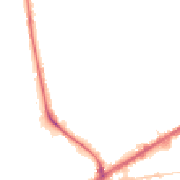 Night-time road noise heatmap for OL1 4EF