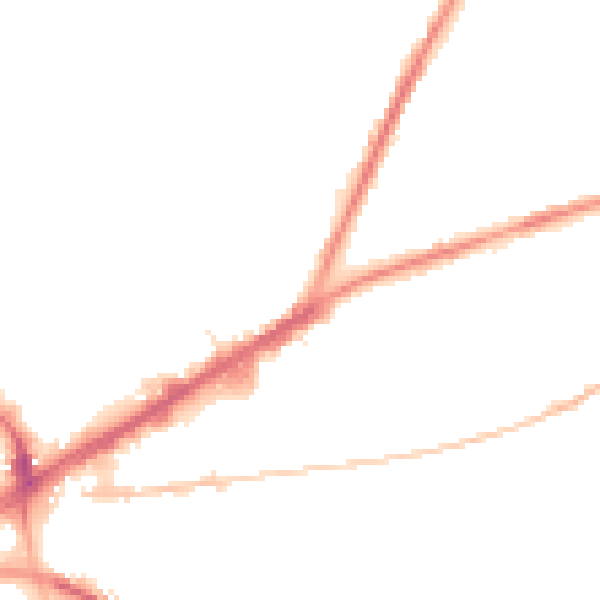 Night-time road noise heatmap for OL1 4EN