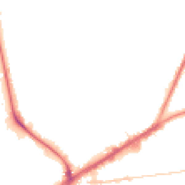 Night-time road noise heatmap for OL1 4FG