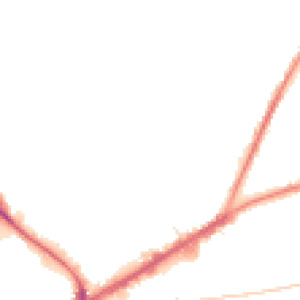 Night-time road noise heatmap for OL1 4LE