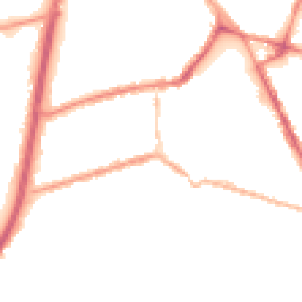Night-time road noise heatmap for OL11 1HL