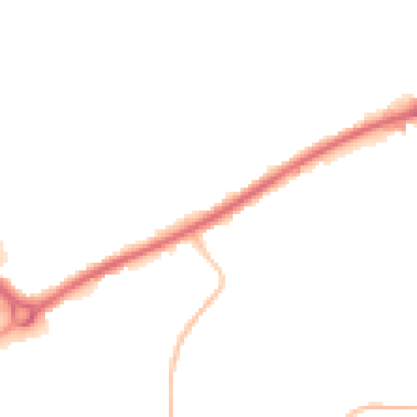 Night-time road noise heatmap for OL11 1TZ