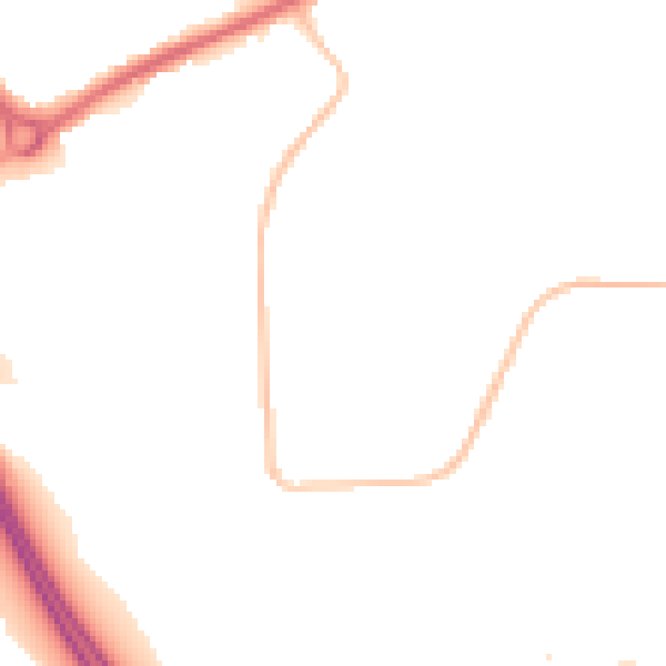 Night-time road noise heatmap for OL11 2JA