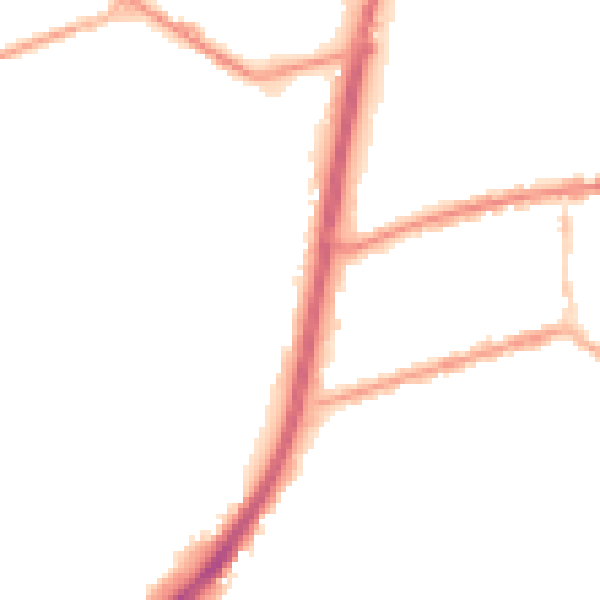 Night-time road noise heatmap for OL11 4JG