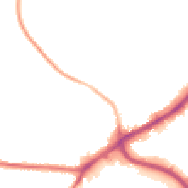 Night-time road noise heatmap for OL11 4QL