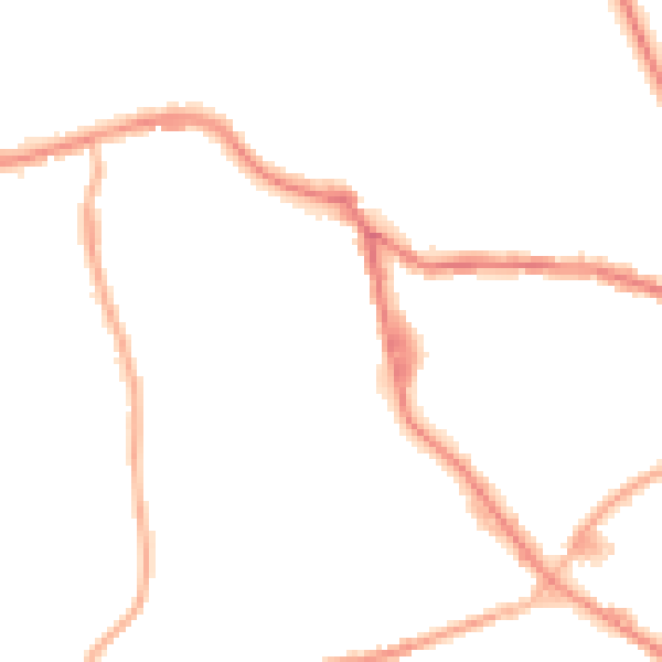 Night-time road noise heatmap for OL11 5BP
