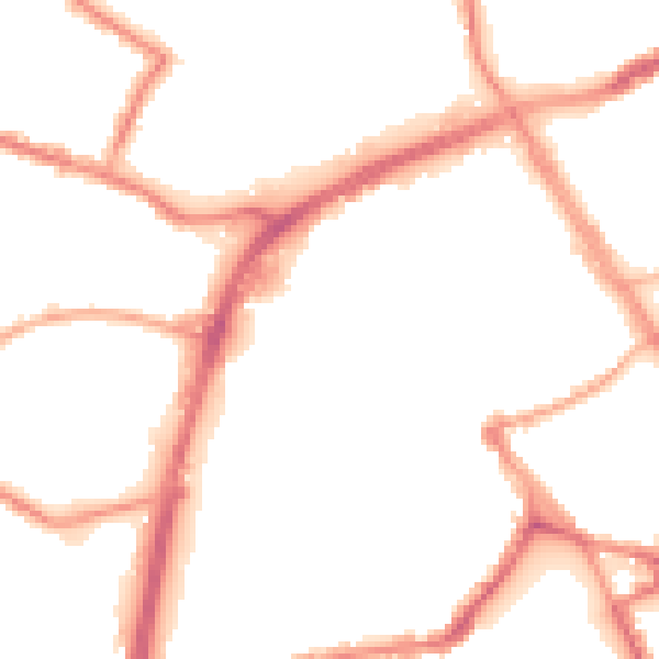 Night-time road noise heatmap for OL16 1BH