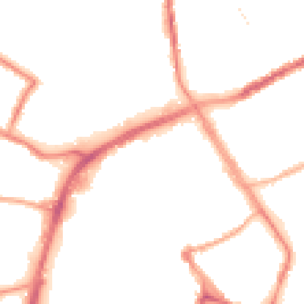 Night-time road noise heatmap for OL16 1DB
