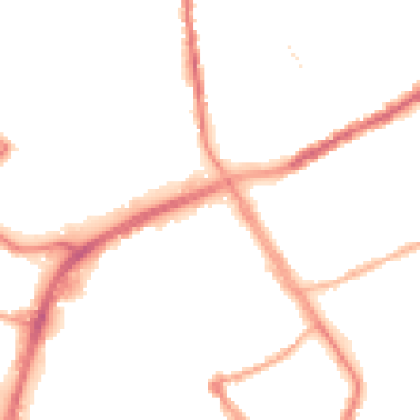 Night-time road noise heatmap for OL16 1DH