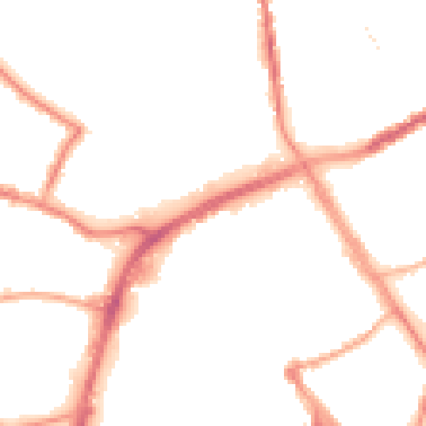 Night-time road noise heatmap for OL16 1DZ