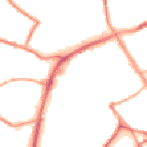 Night-time road noise heatmap for OL16 1EA