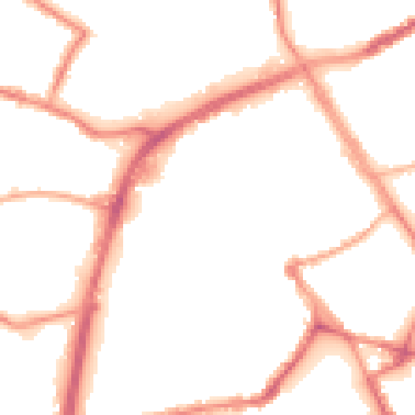 Night-time road noise heatmap for OL16 1EP