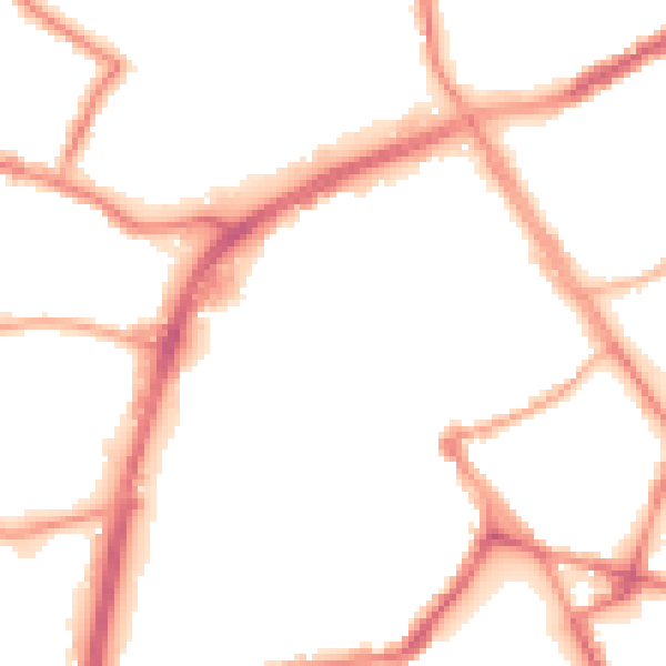 Night-time road noise heatmap for OL16 1ES