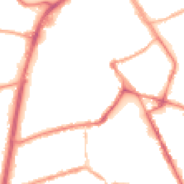 Night-time road noise heatmap for OL16 1FD